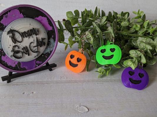 Pumpkin Heart Eye Keychain