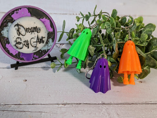 Ghost With Dangle Feet Keychain