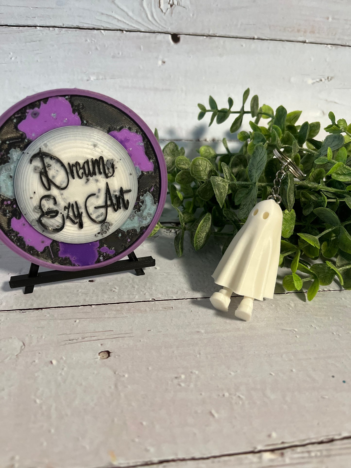 Ghost With Dangle Feet Keychain