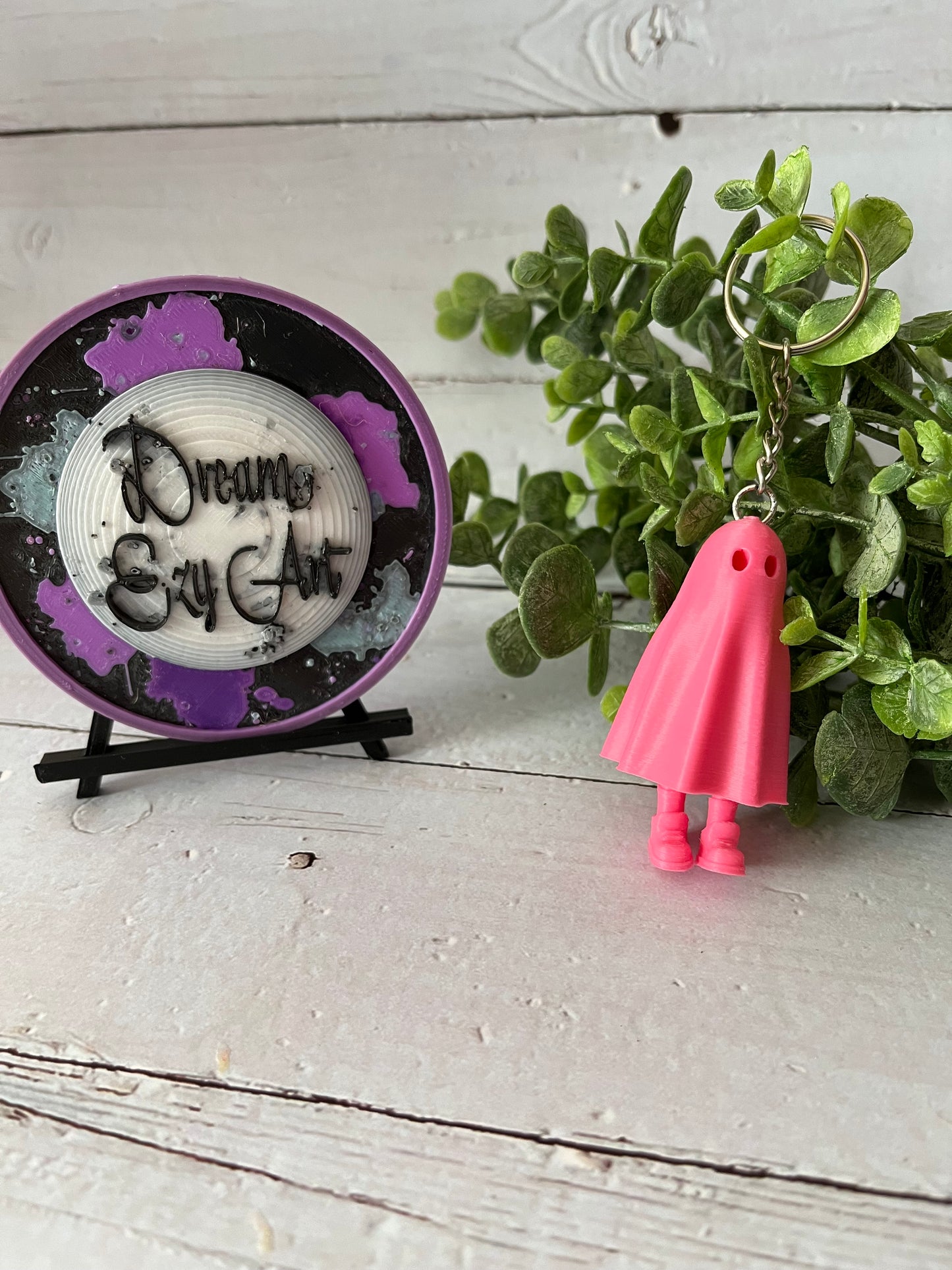 Ghost With Dangle Feet Keychain