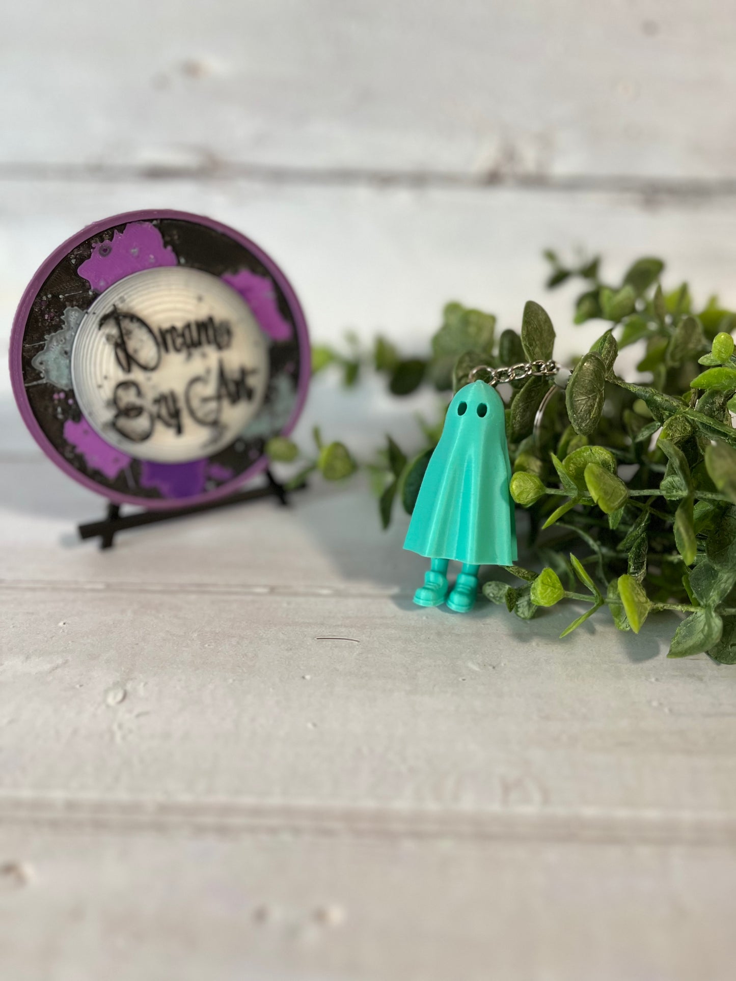 Ghost With Dangle Feet Keychain