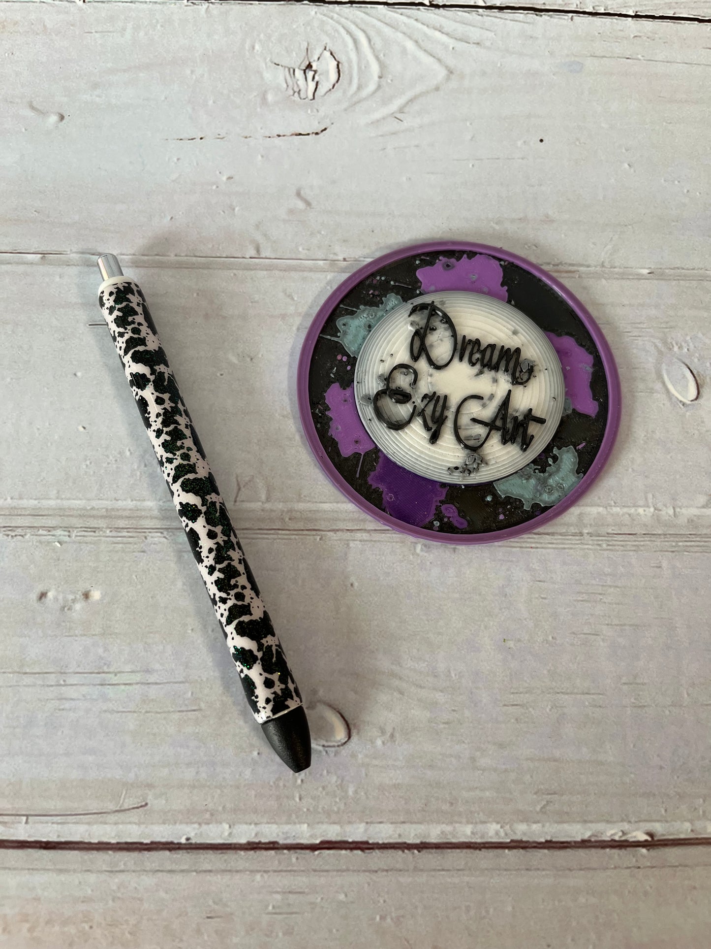 RTS Cow Print Resin Pen