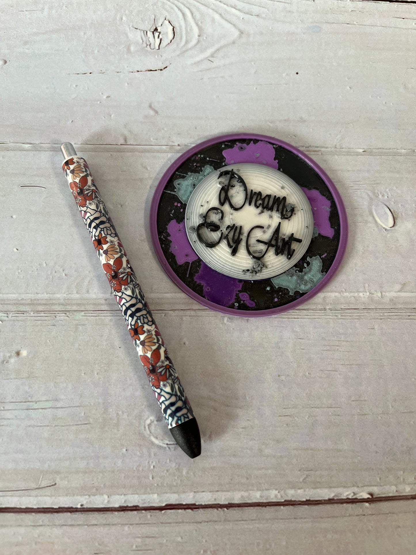 RTS Skelly Floral Resin Pen