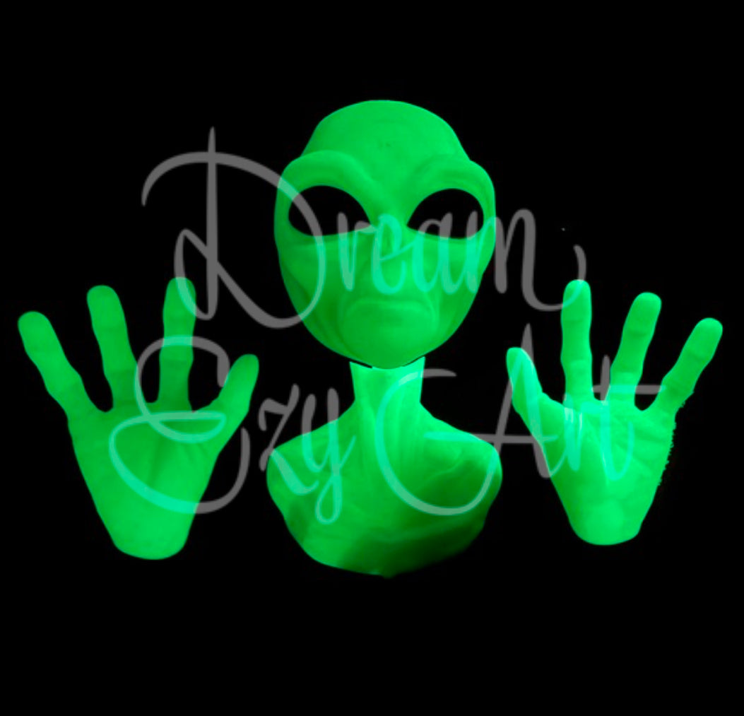 Alien Head & Hands - Headset Holder