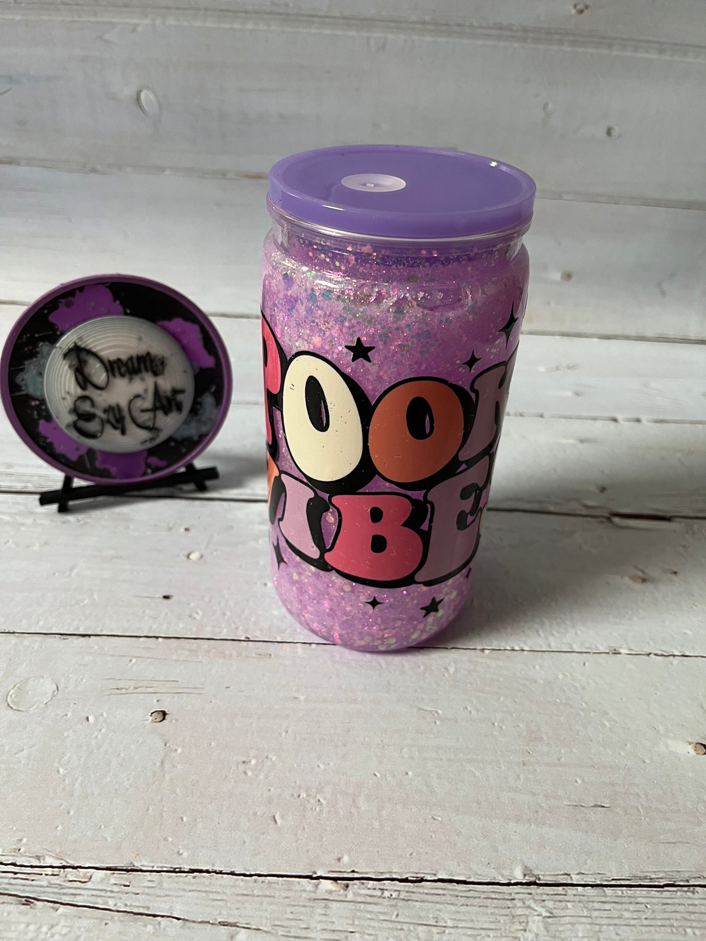 Spooky Vibes 16oz Plastic Snow Globe Tumbler