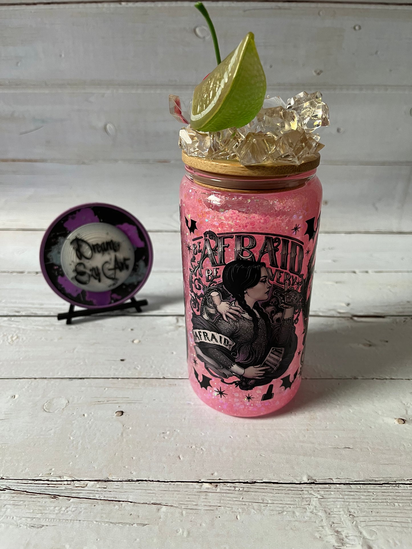 Wednesday 16oz Glass Snow Globe Tumbler