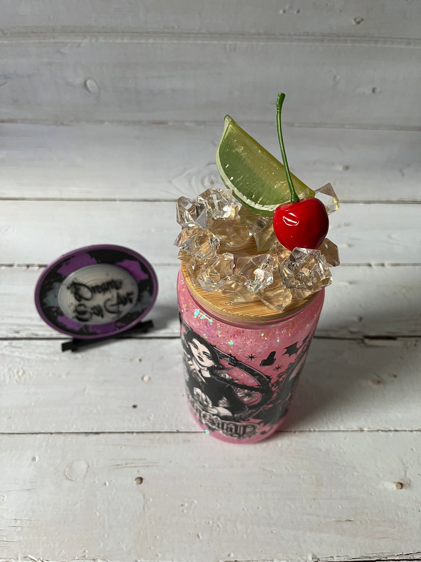 Wednesday 16oz Glass Snow Globe Tumbler