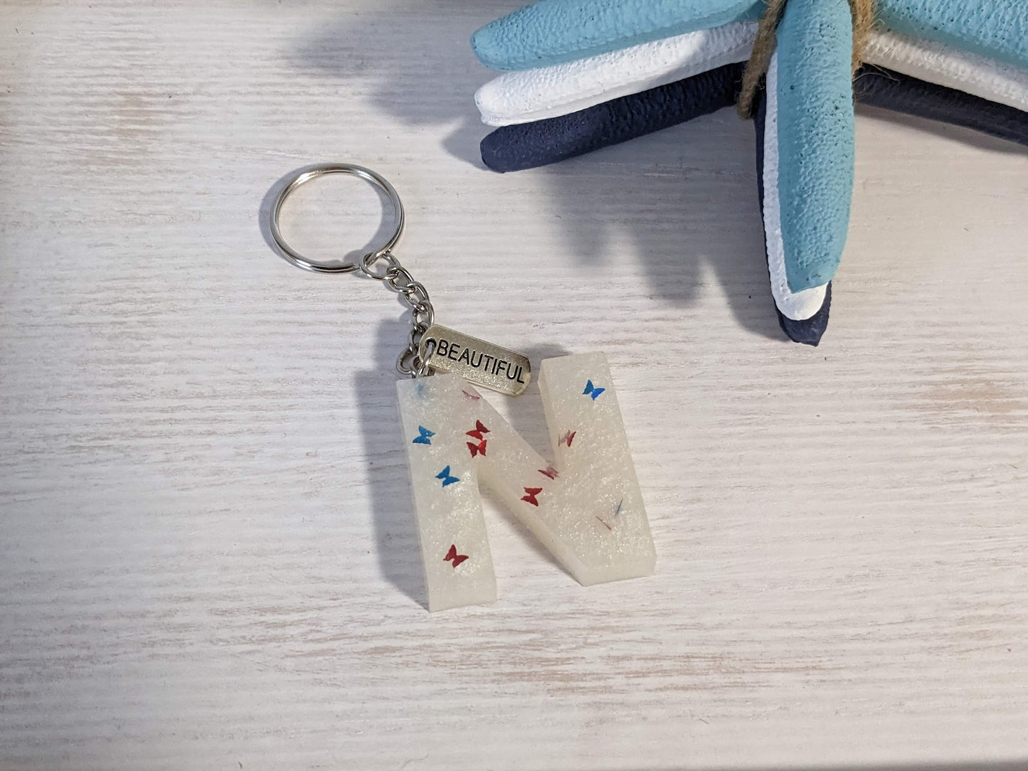 RTS Resin Keychain - Letter N