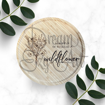 Custom 11.8" Round Bamboo Charcuterie Board