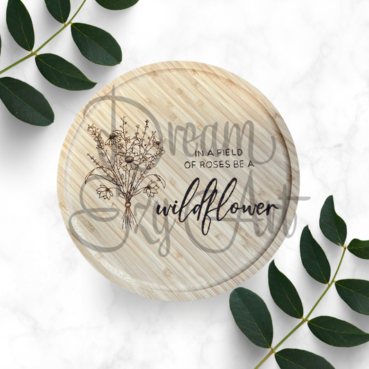 Custom 11.8" Round Bamboo Charcuterie Board