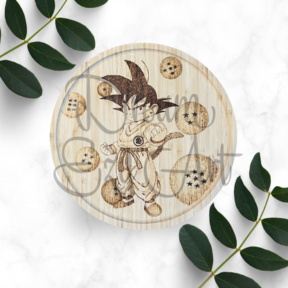 Custom 11.8" Round Bamboo Charcuterie Board
