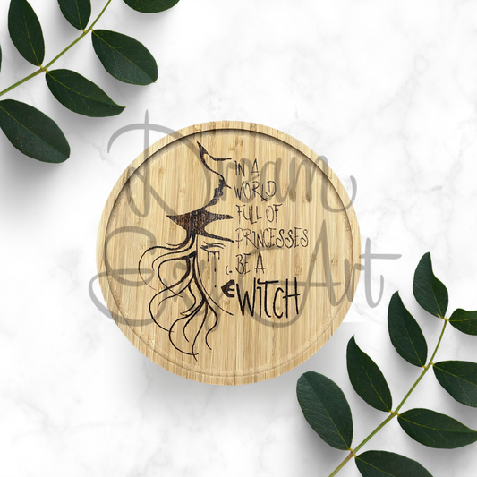 RTS 11.8" Be A Witch Bamboo Charcuterie Board