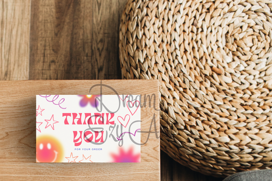 Colorful Gradient Blurry Thank You Cards