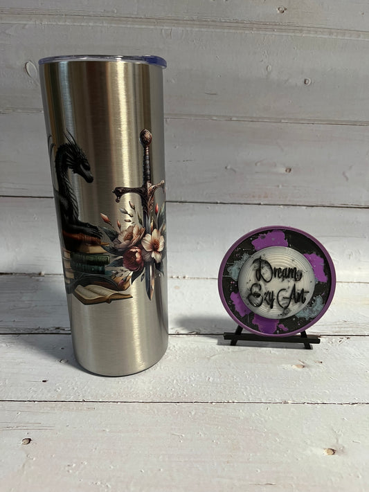 RTS Book Fantasy Skinny Tumbler 20oz