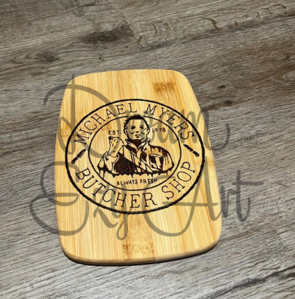 RTS 8"x5.5" Butcher Shop Bamboo Cutting Board