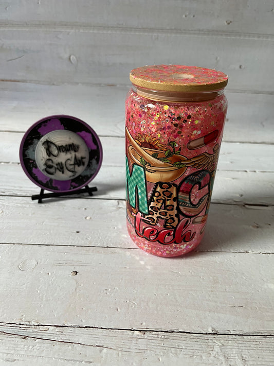 Pharmacy Tech 16oz Glass Snow Globe Tumbler