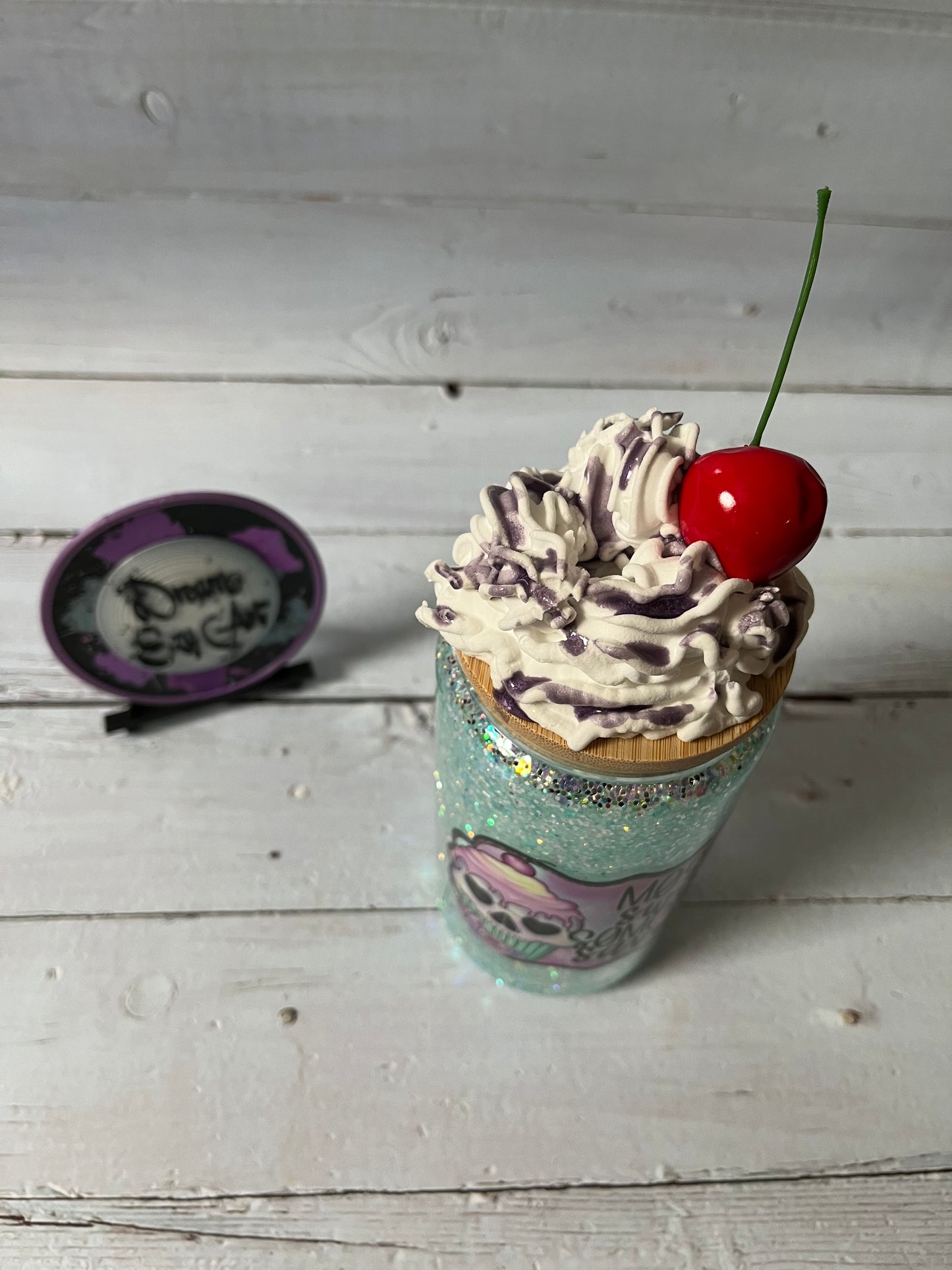Sweet But Savage 16oz Glass Snow Globe Tumbler