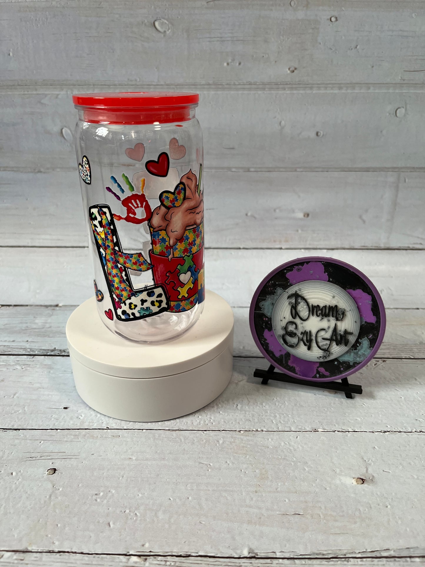 Autism Love 16oz Acrylic Tumbler