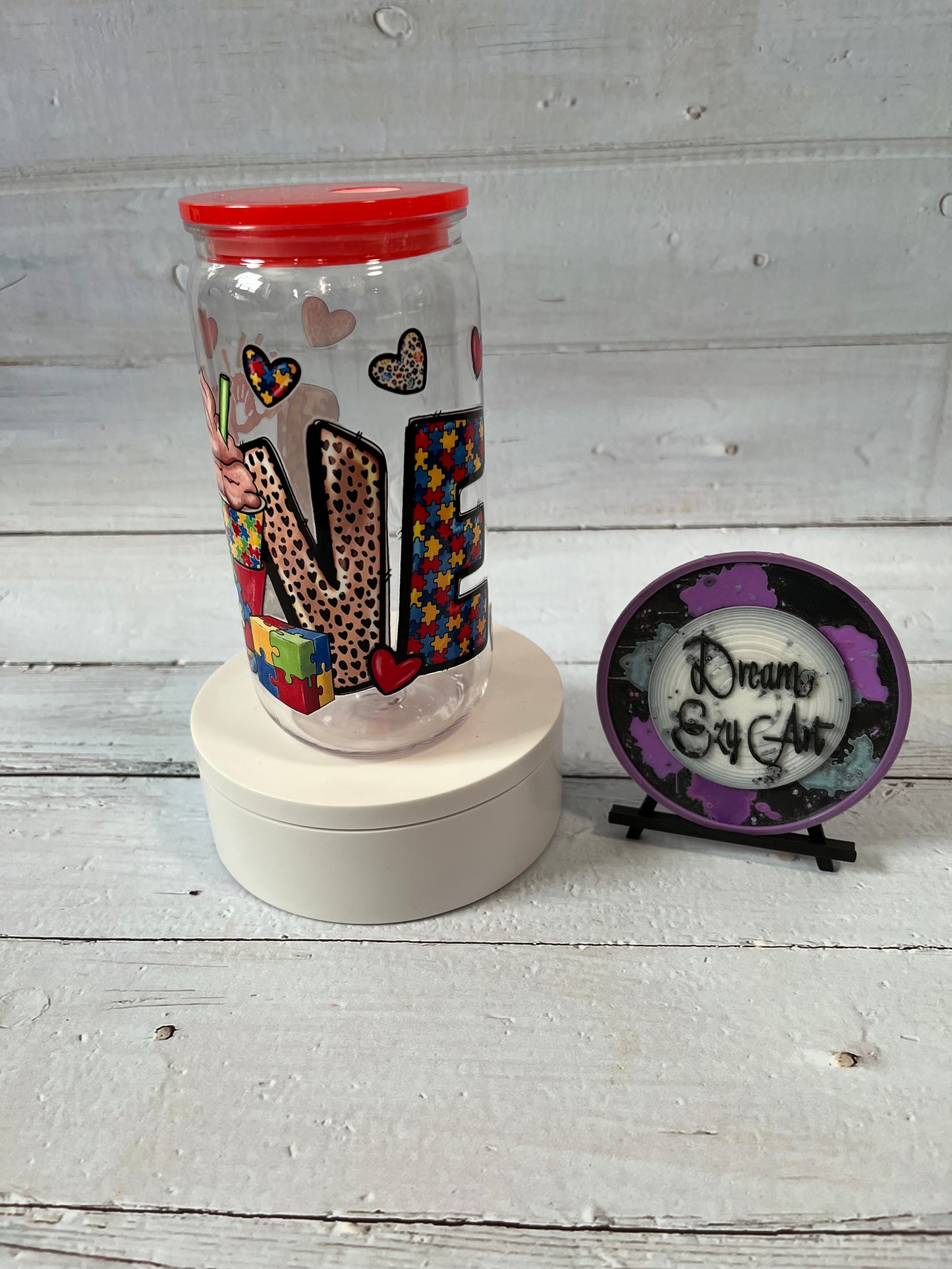 Autism Love 16oz Acrylic Tumbler