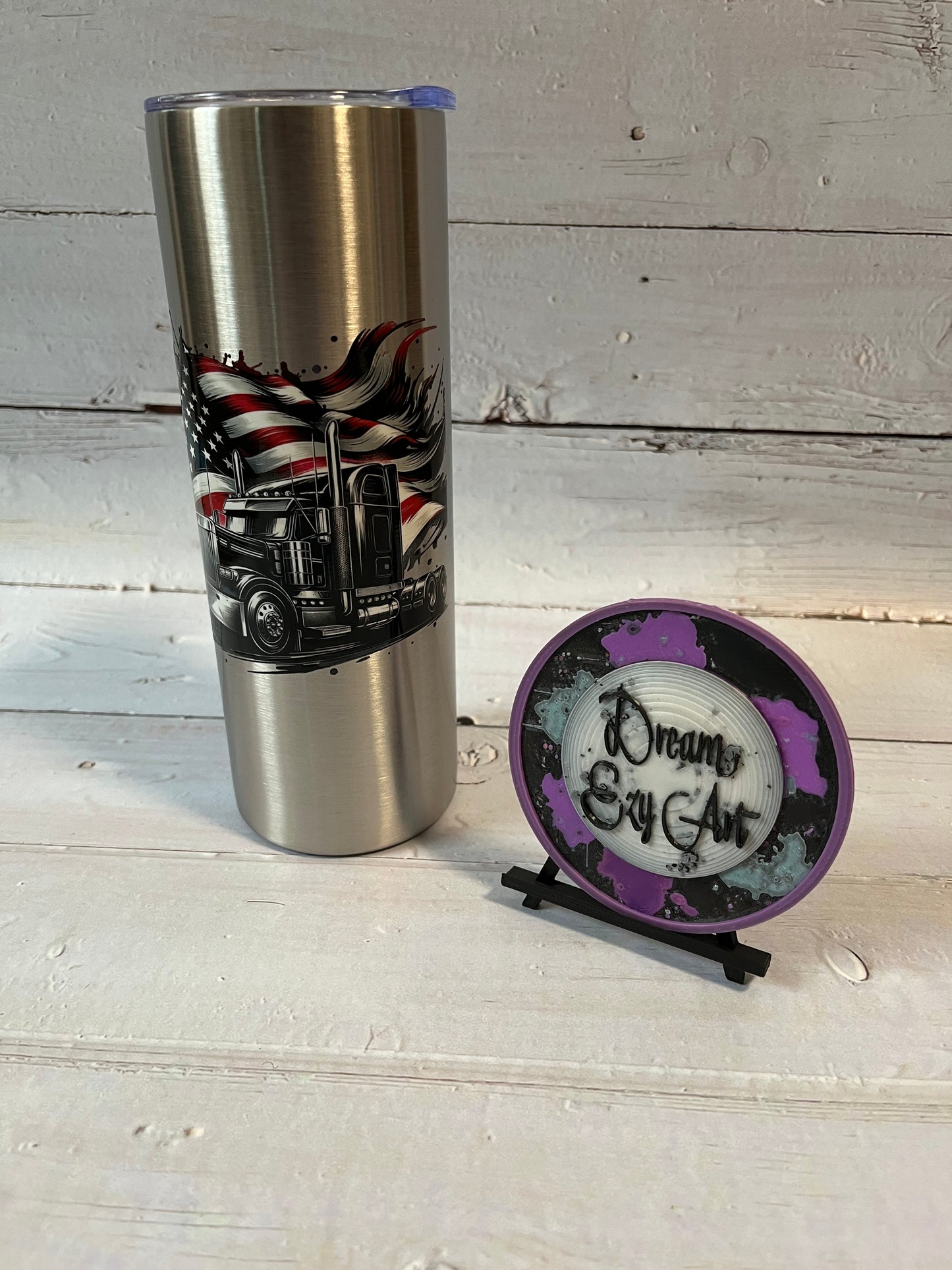 RTS Semi Truck Flag Tumbler 20oz