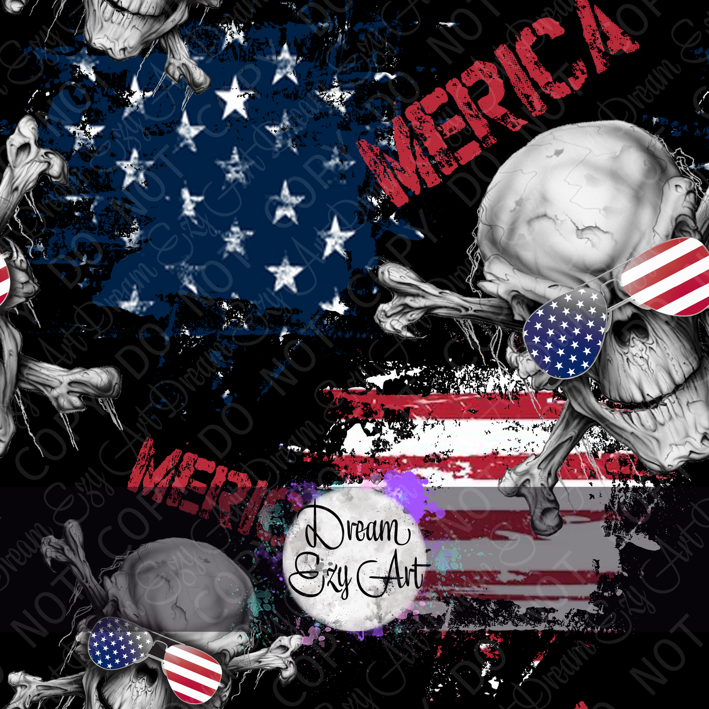 Merica Skull Head Files