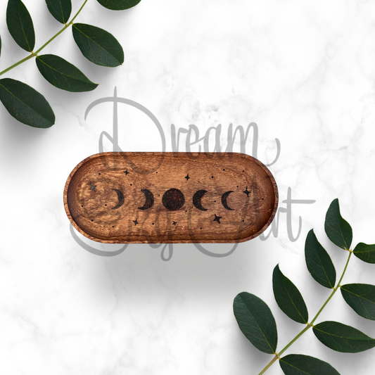RTS 9.1" Moon Phase Walnut Tray