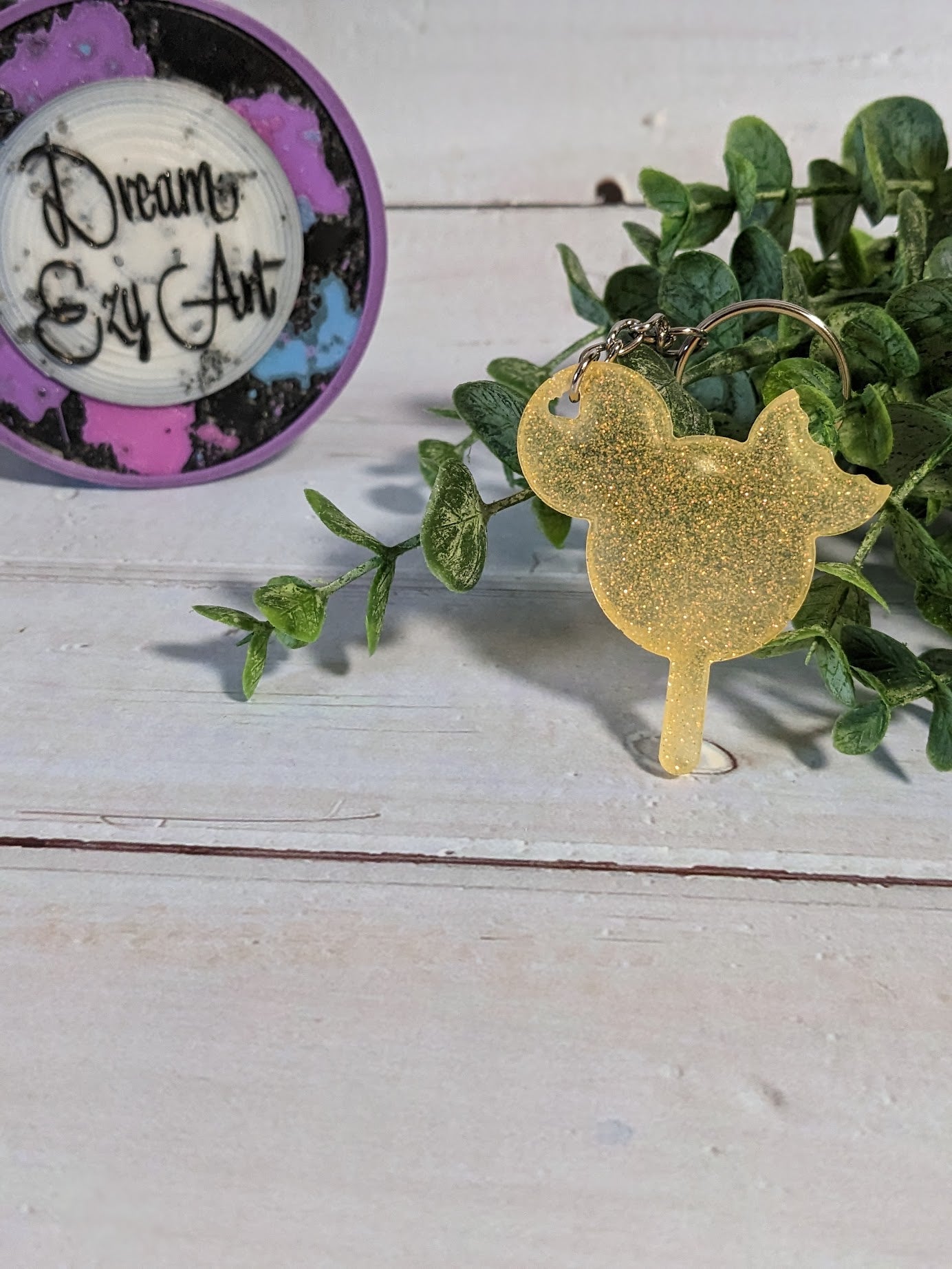 RTS Resin Keychain - Mouse Head Popsicle