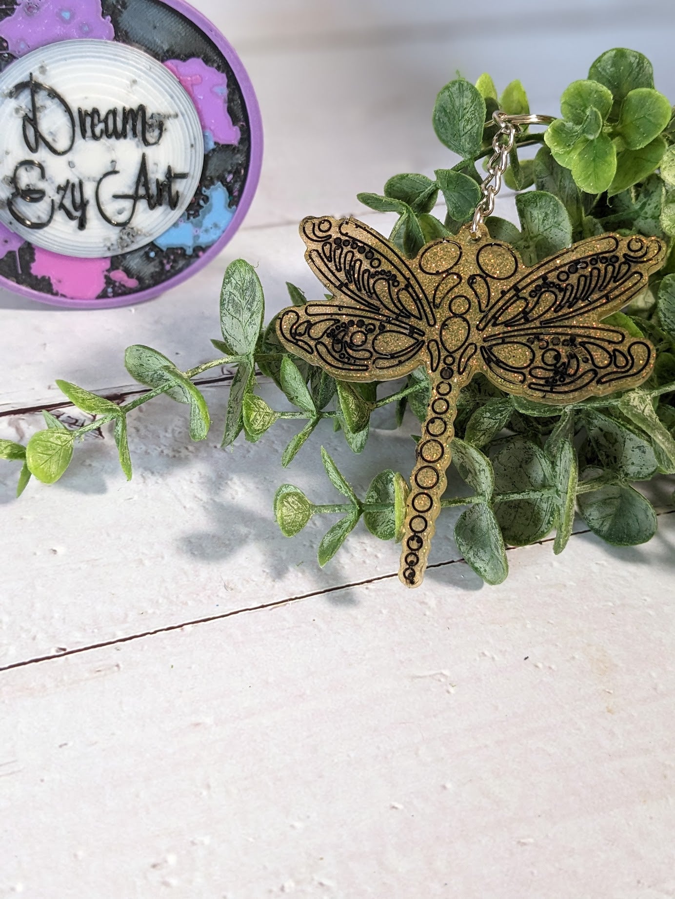 RTS Resin Keychain - Dragonfly