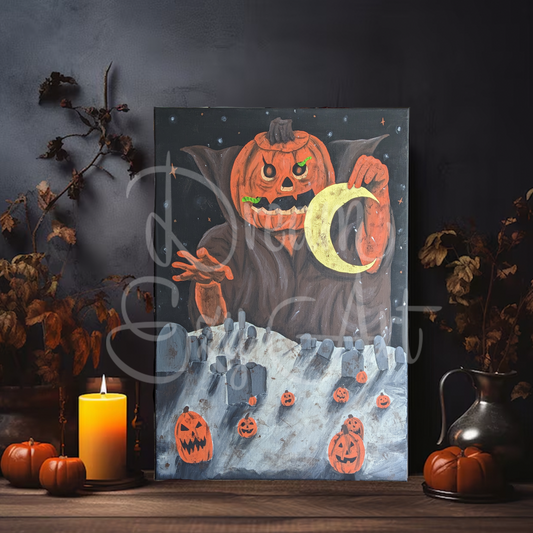 RTS Pumpkin Night Canvas 20x24"