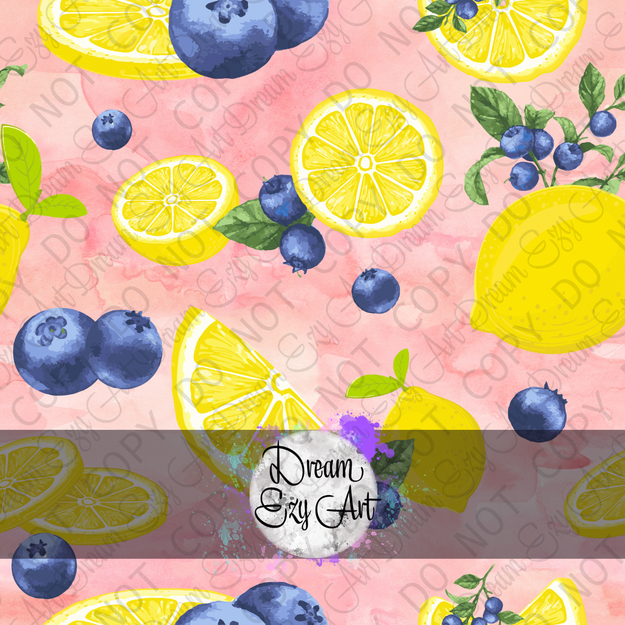 Watercolor Blueberry Lemonade