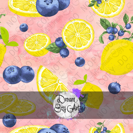 Watercolor Blueberry Lemonade