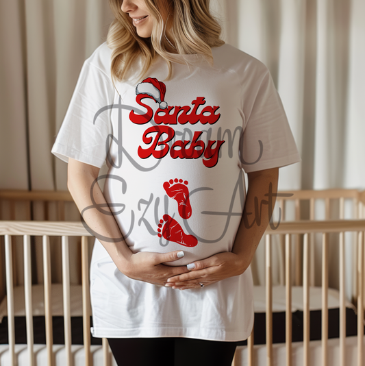 Santa Baby W/Hat Red Footprint