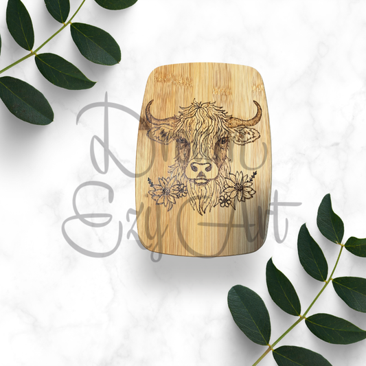 RTS 8"x5.5" Highland Bamboo Cutting Board