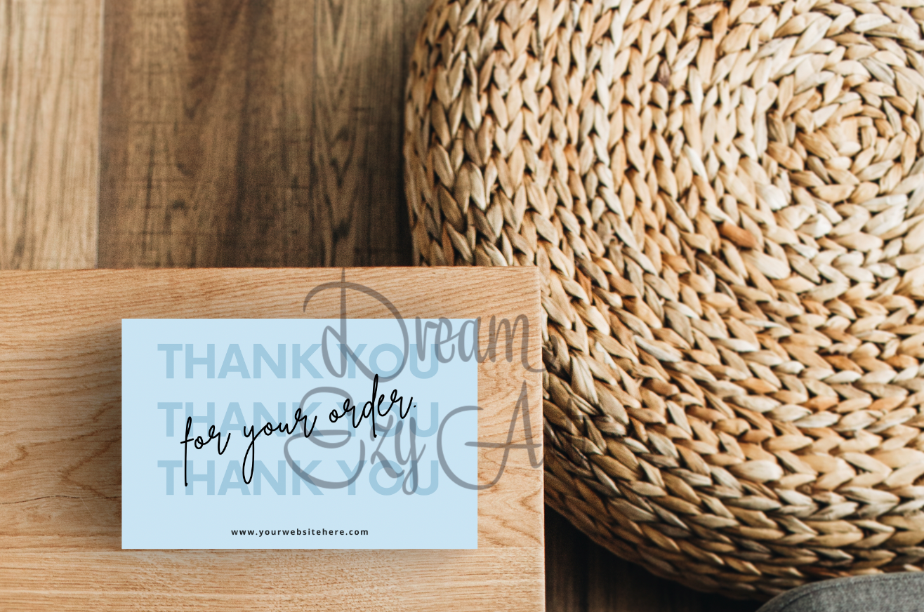 Blue Thank You Cards