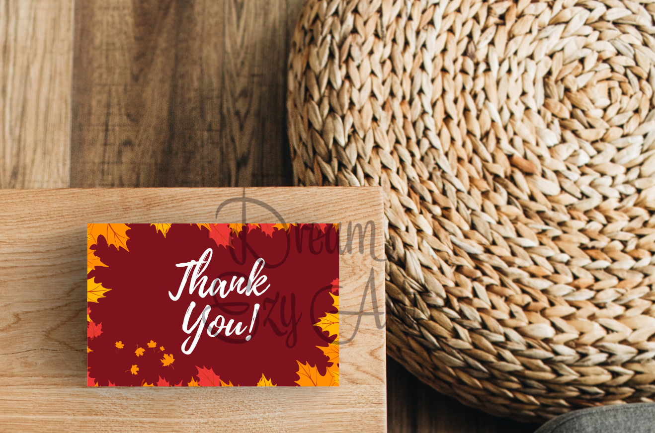 Modern Fall Thank You Cards