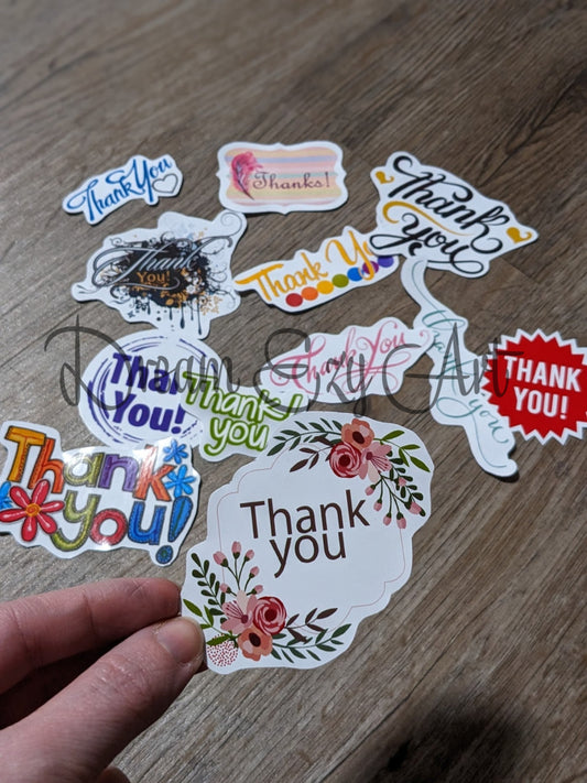 Party Stickers Thank You