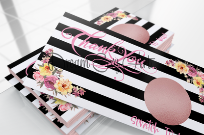 Scratch Off Cards/Thank You Cards Silver Circle / Floral