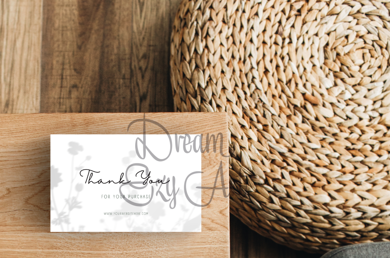 Simple Floral Thank You Cards