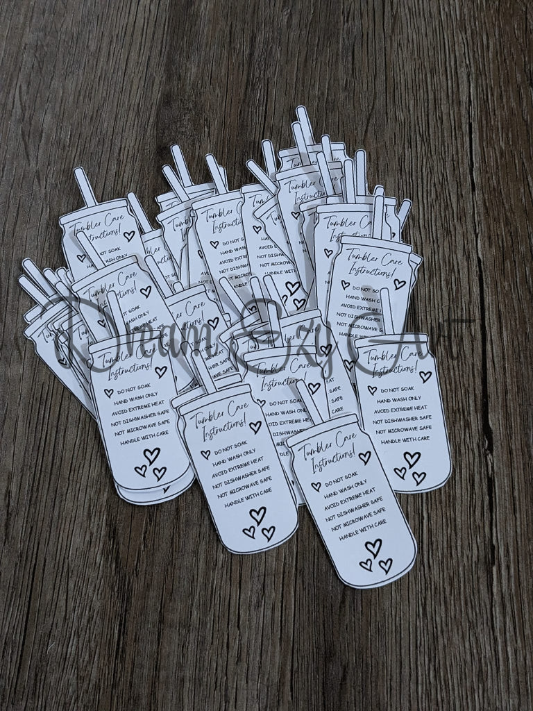 Tumbler Care Stickers