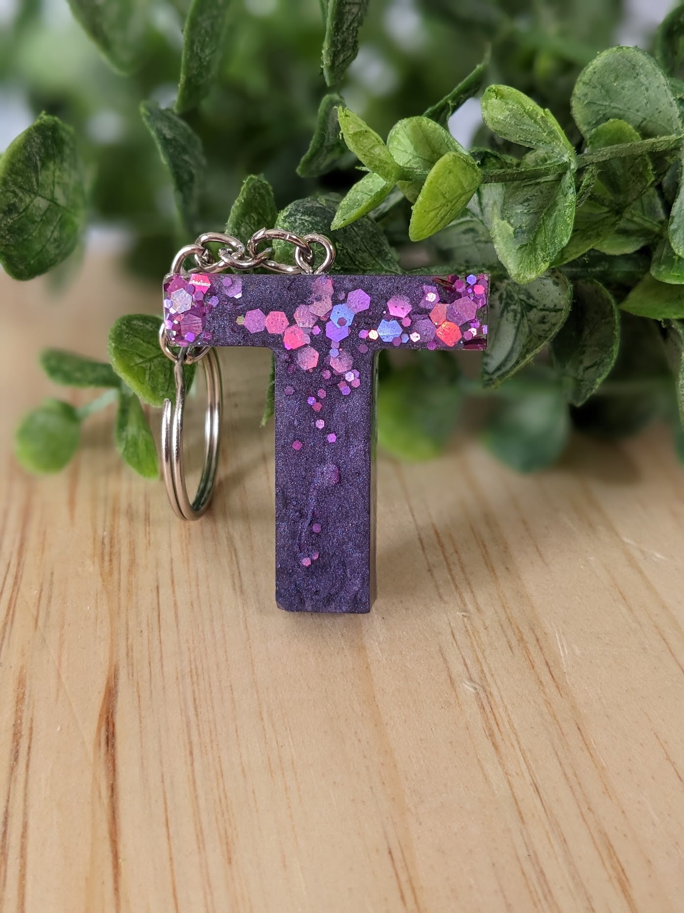 RTS Resin Keychain - Letter T