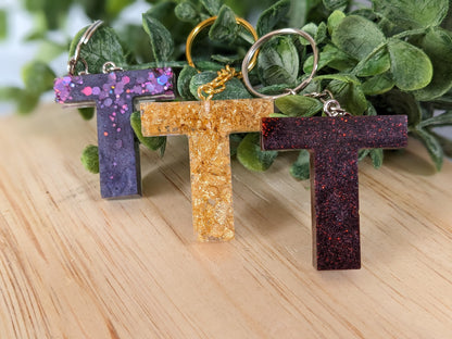 RTS Resin Keychain - Letter T