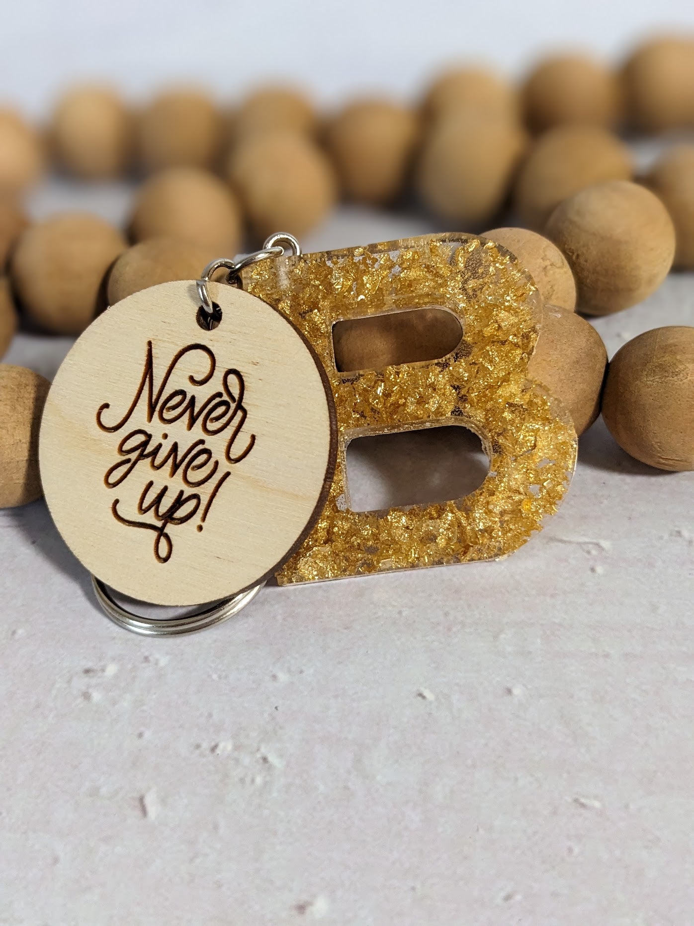 RTS Resin Keychain - Letter B