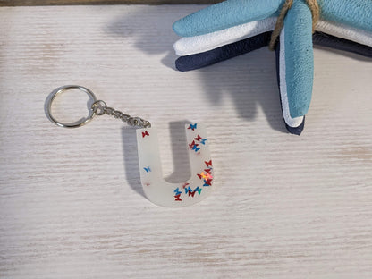 RTS Resin Keychain - Letter U