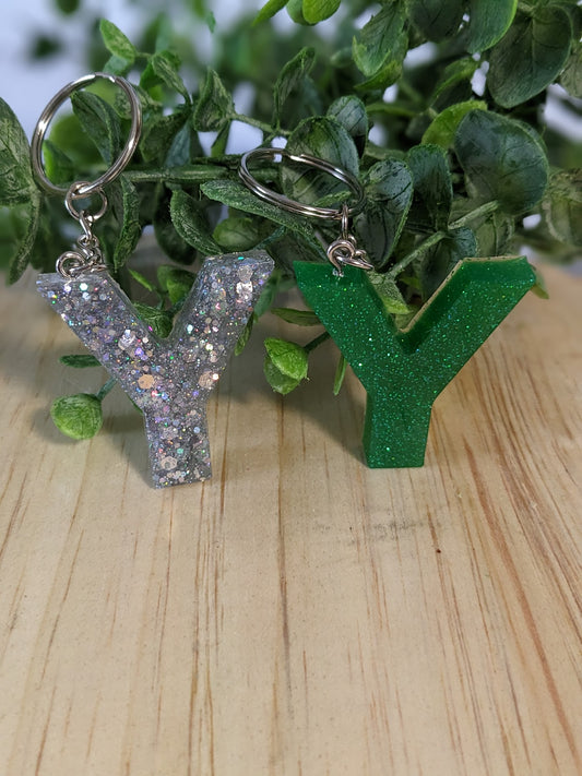 RTS Resin Keychain - Letter Y
