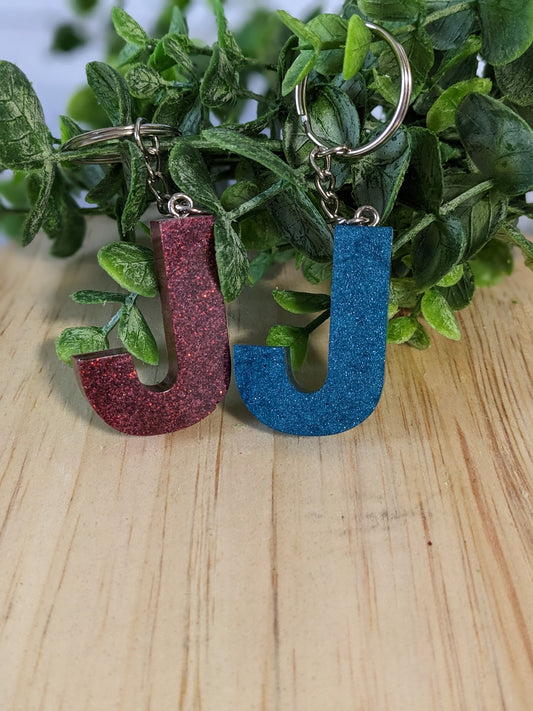 RTS Resin Keychain - Letter J