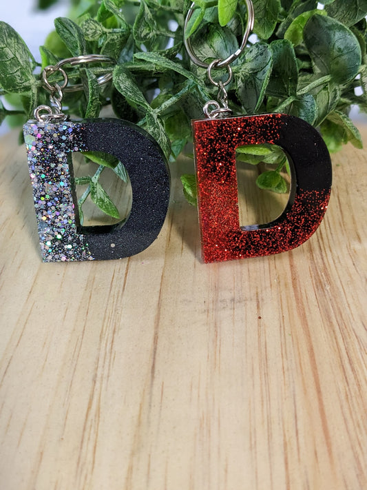 RTS Resin Keychain - Letter D