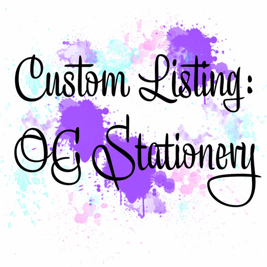 Custom Listing for OG Stationery