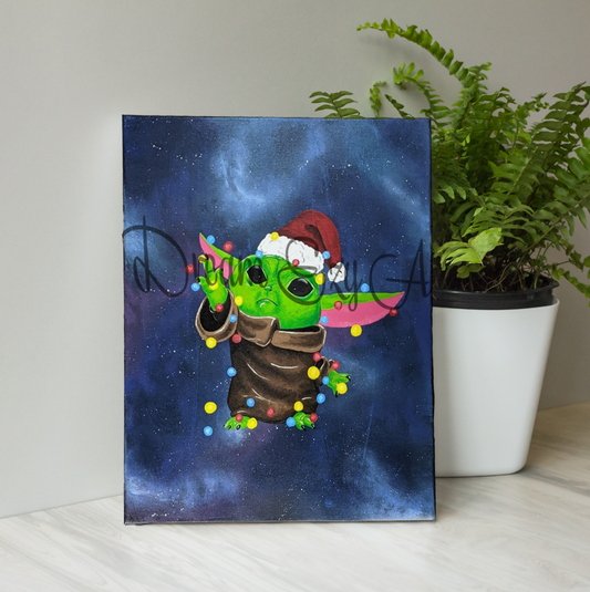 RTS Baby Space Christmas Canvas 16"x20"