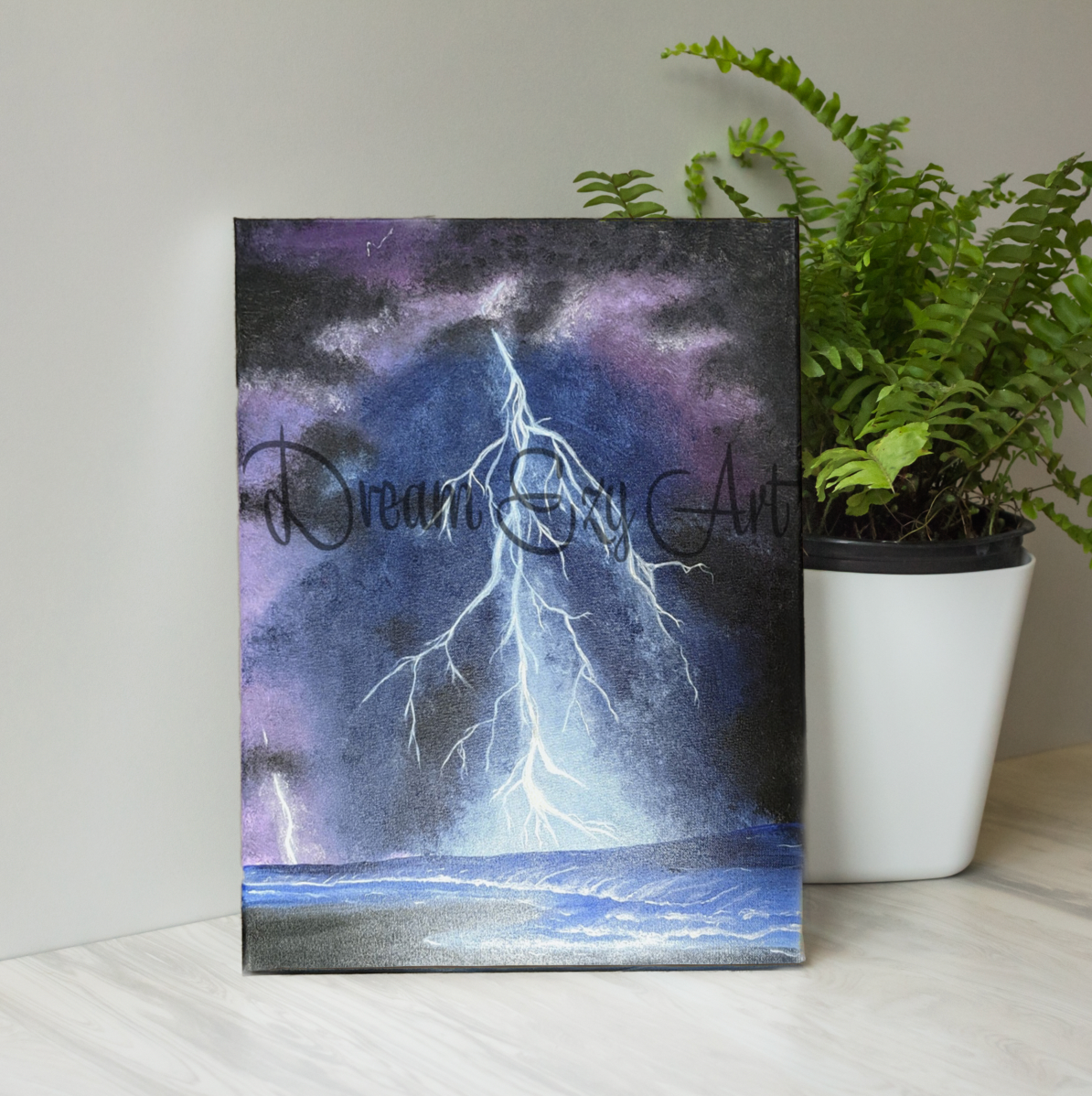 RTS Lightning Ocean Canvas 16"x20"