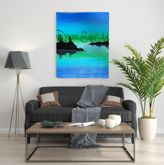 RTS Blue & Green Reflection Canvas 20"x24"